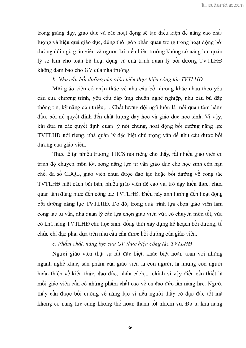 Luận văn thạc sĩ khoa học giáo dục Quản lý bồi dưỡng năng lực tư vấn tâm lý học đường cho giáo viên ở các trường trung học cơ sở thành phố Móng Cái, tỉnh Quảng Ninh - 4 Trang 48