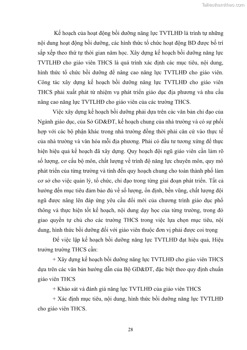 Luận văn thạc sĩ khoa học giáo dục Quản lý bồi dưỡng năng lực tư vấn tâm lý học đường cho giáo viên ở các trường trung học cơ sở thành phố Móng Cái, tỉnh Quảng Ninh - 4 Trang 40