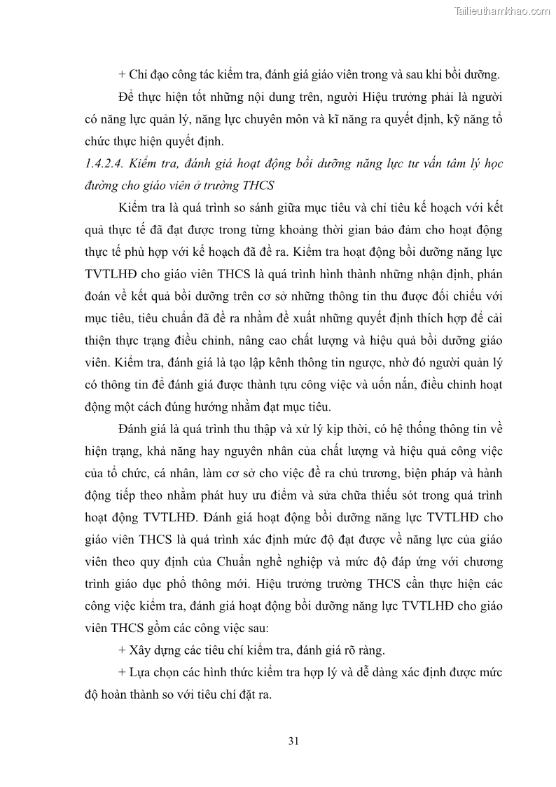 Luận văn thạc sĩ khoa học giáo dục Quản lý bồi dưỡng năng lực tư vấn tâm lý học đường cho giáo viên ở các trường trung học cơ sở thành phố Móng Cái, tỉnh Quảng Ninh - 4 Trang 43