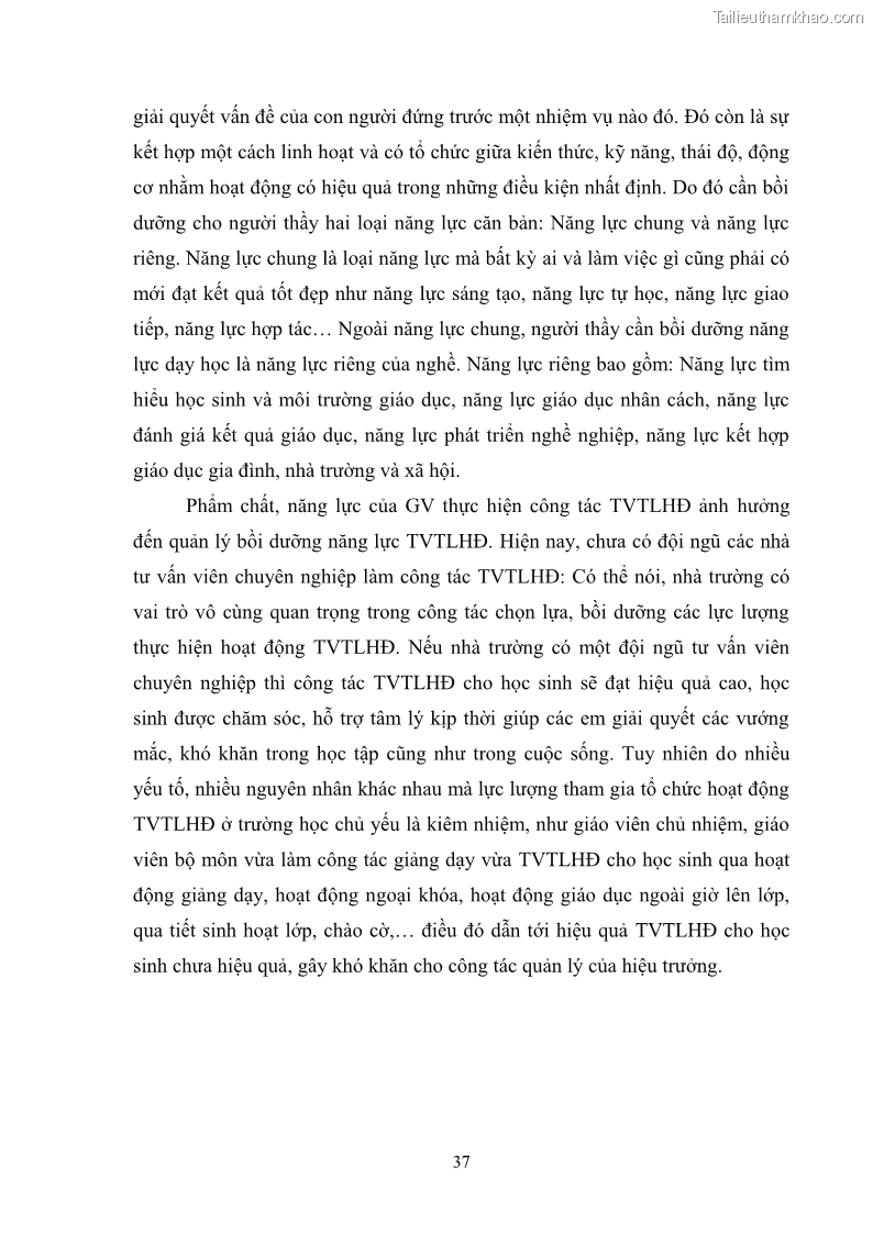 Luận văn thạc sĩ khoa học giáo dục Quản lý bồi dưỡng năng lực tư vấn tâm lý học đường cho giáo viên ở các trường trung học cơ sở thành phố Móng Cái, tỉnh Quảng Ninh - 5 Trang 49