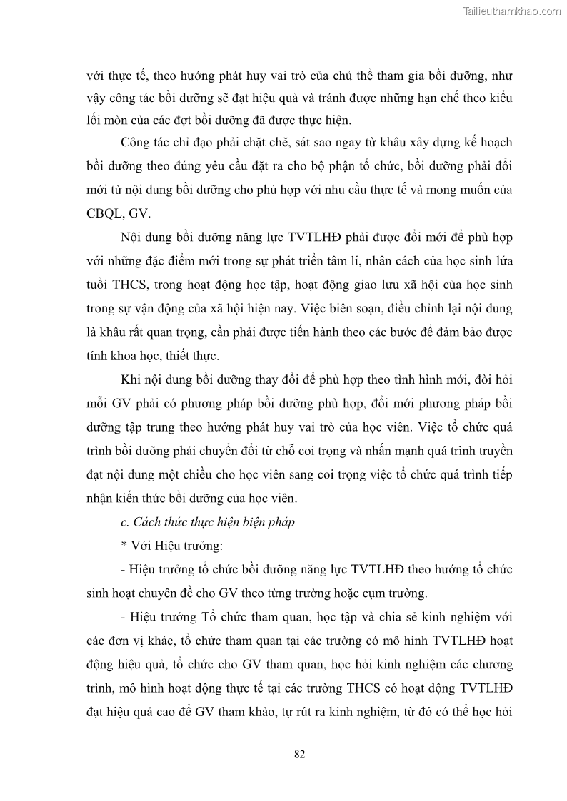 Luận văn thạc sĩ khoa học giáo dục Quản lý bồi dưỡng năng lực tư vấn tâm lý học đường cho giáo viên ở các trường trung học cơ sở thành phố Móng Cái, tỉnh Quảng Ninh - 8 Trang 94