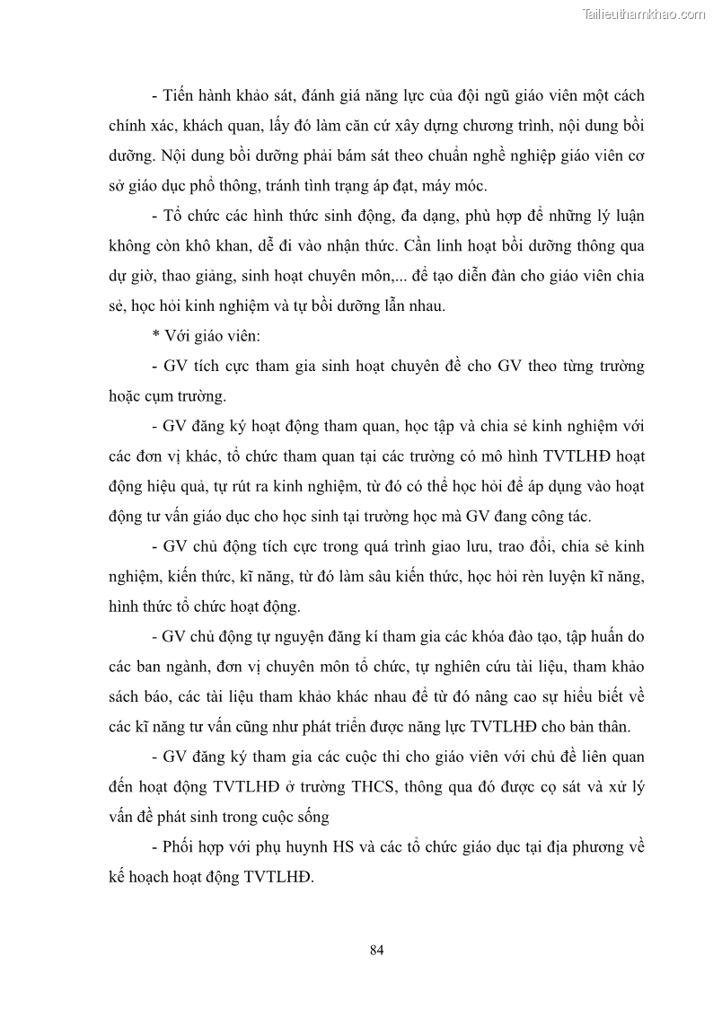 Luận văn thạc sĩ khoa học giáo dục Quản lý bồi dưỡng năng lực tư vấn tâm lý học đường cho giáo viên ở các trường trung học cơ sở thành phố Móng Cái, tỉnh Quảng Ninh - 8 Trang 96