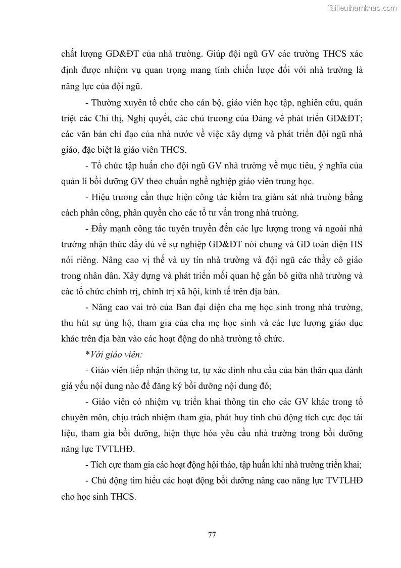 Luận văn thạc sĩ khoa học giáo dục Quản lý bồi dưỡng năng lực tư vấn tâm lý học đường cho giáo viên ở các trường trung học cơ sở thành phố Móng Cái, tỉnh Quảng Ninh - 8 Trang 89