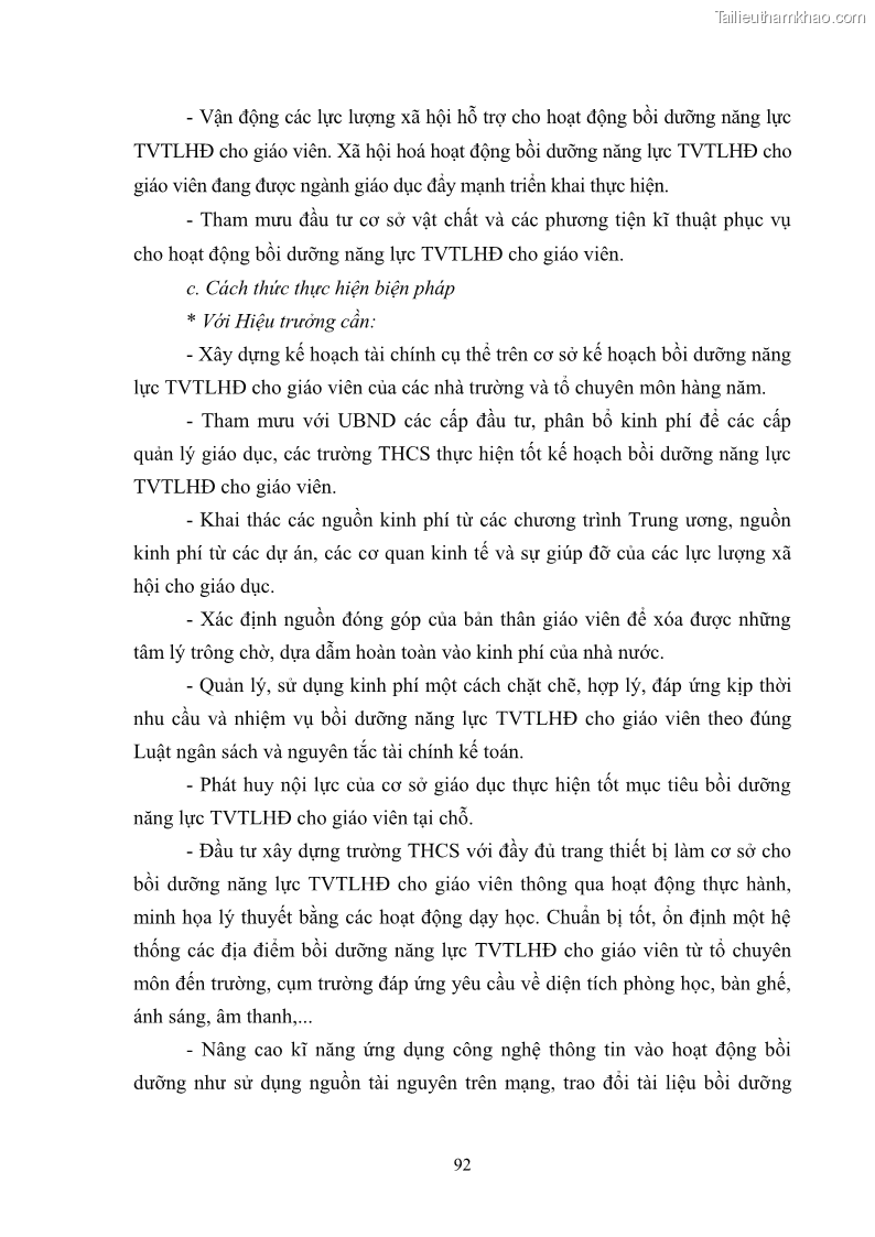 Luận văn thạc sĩ khoa học giáo dục Quản lý bồi dưỡng năng lực tư vấn tâm lý học đường cho giáo viên ở các trường trung học cơ sở thành phố Móng Cái, tỉnh Quảng Ninh - 9 Trang 104