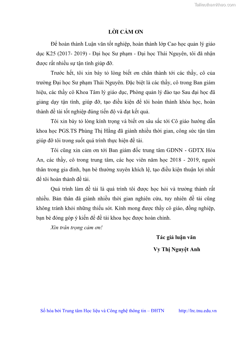 Luận văn thạc sĩ khoa học giáo dục Quản lý dạy học nghề phổ thông tại Trung tâm giáo dục nghề nghiệp - Giáo dục thường xuyên huyện Hòa An, tỉnh Cao Bằng - 1 Trang 4
