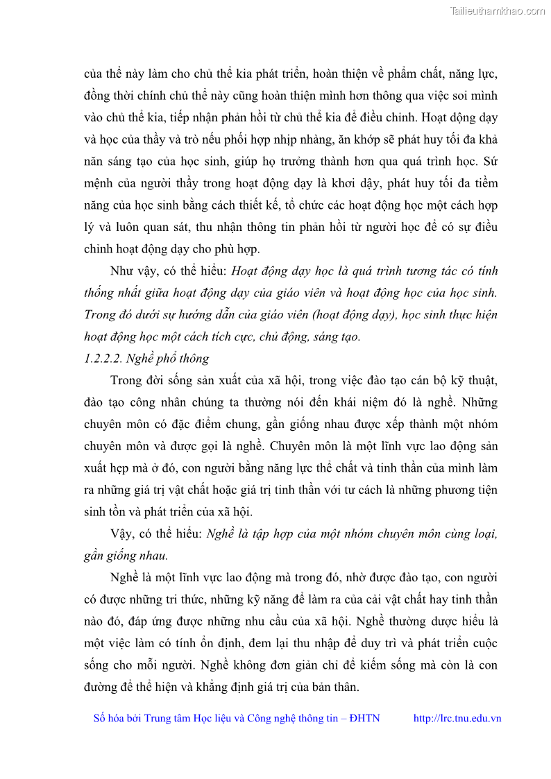 Luận văn thạc sĩ khoa học giáo dục Quản lý dạy học nghề phổ thông tại Trung tâm giáo dục nghề nghiệp - Giáo dục thường xuyên huyện Hòa An, tỉnh Cao Bằng - 2 Trang 24