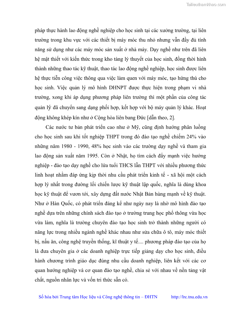 Luận văn thạc sĩ khoa học giáo dục Quản lý dạy học nghề phổ thông tại Trung tâm giáo dục nghề nghiệp - Giáo dục thường xuyên huyện Hòa An, tỉnh Cao Bằng - 2 Trang 19