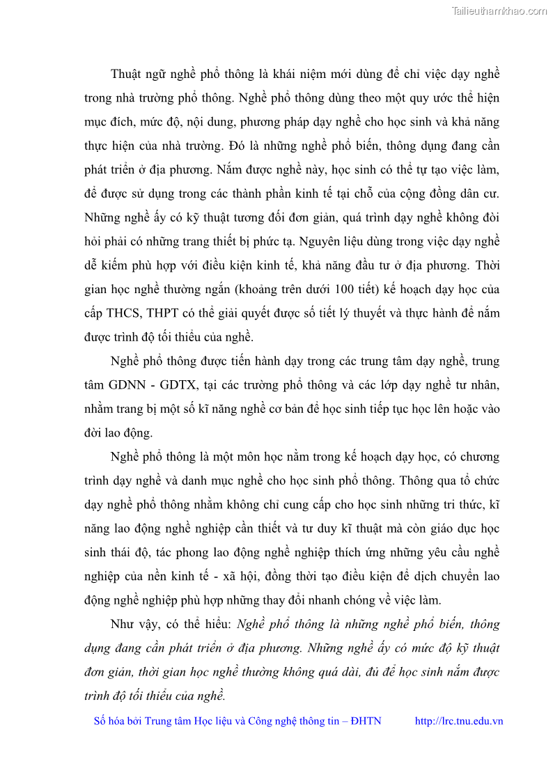 Luận văn thạc sĩ khoa học giáo dục Quản lý dạy học nghề phổ thông tại Trung tâm giáo dục nghề nghiệp - Giáo dục thường xuyên huyện Hòa An, tỉnh Cao Bằng - 3 Trang 25
