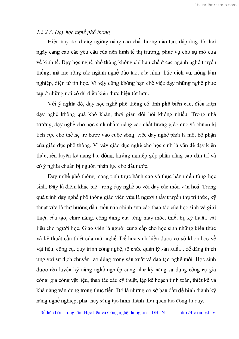 Luận văn thạc sĩ khoa học giáo dục Quản lý dạy học nghề phổ thông tại Trung tâm giáo dục nghề nghiệp - Giáo dục thường xuyên huyện Hòa An, tỉnh Cao Bằng - 3 Trang 26