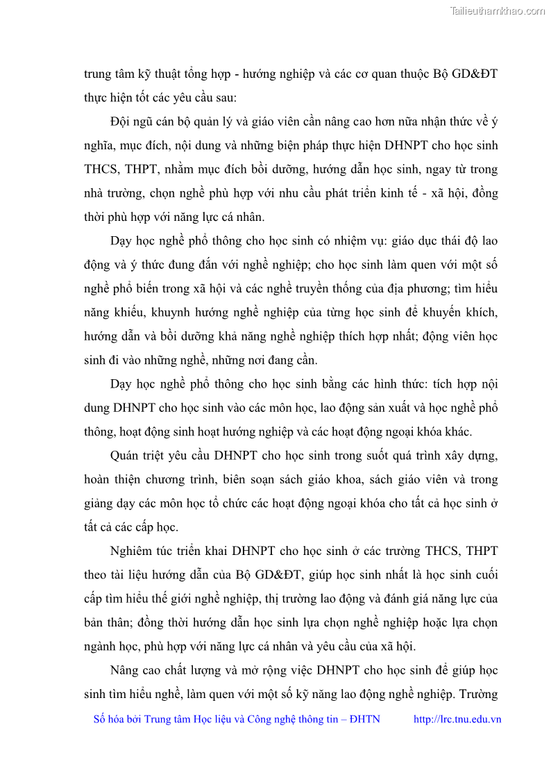 Luận văn thạc sĩ khoa học giáo dục Quản lý dạy học nghề phổ thông tại Trung tâm giáo dục nghề nghiệp - Giáo dục thường xuyên huyện Hòa An, tỉnh Cao Bằng - 3 Trang 29