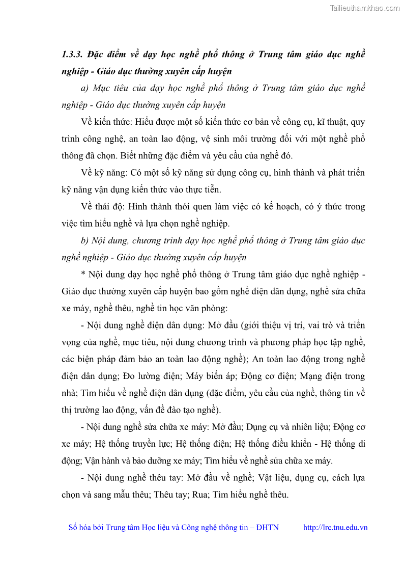 Luận văn thạc sĩ khoa học giáo dục Quản lý dạy học nghề phổ thông tại Trung tâm giáo dục nghề nghiệp - Giáo dục thường xuyên huyện Hòa An, tỉnh Cao Bằng - 3 Trang 31