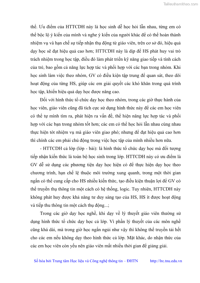 Luận văn thạc sĩ khoa học giáo dục Quản lý dạy học nghề phổ thông tại Trung tâm giáo dục nghề nghiệp - Giáo dục thường xuyên huyện Hòa An, tỉnh Cao Bằng - 4 Trang 38