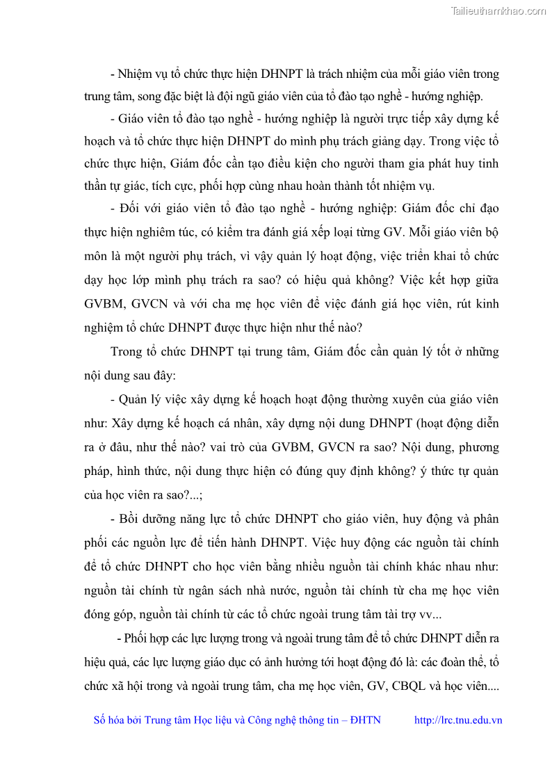 Luận văn thạc sĩ khoa học giáo dục Quản lý dạy học nghề phổ thông tại Trung tâm giáo dục nghề nghiệp - Giáo dục thường xuyên huyện Hòa An, tỉnh Cao Bằng - 4 Trang 44