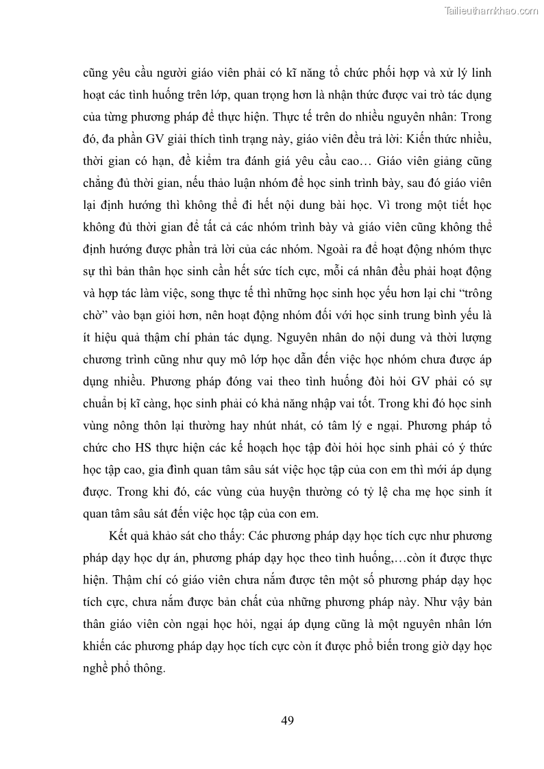 Luận văn thạc sĩ khoa học giáo dục Quản lý dạy học nghề phổ thông tại Trung tâm giáo dục nghề nghiệp - Giáo dục thường xuyên huyện Hòa An, tỉnh Cao Bằng - 5 Trang 60