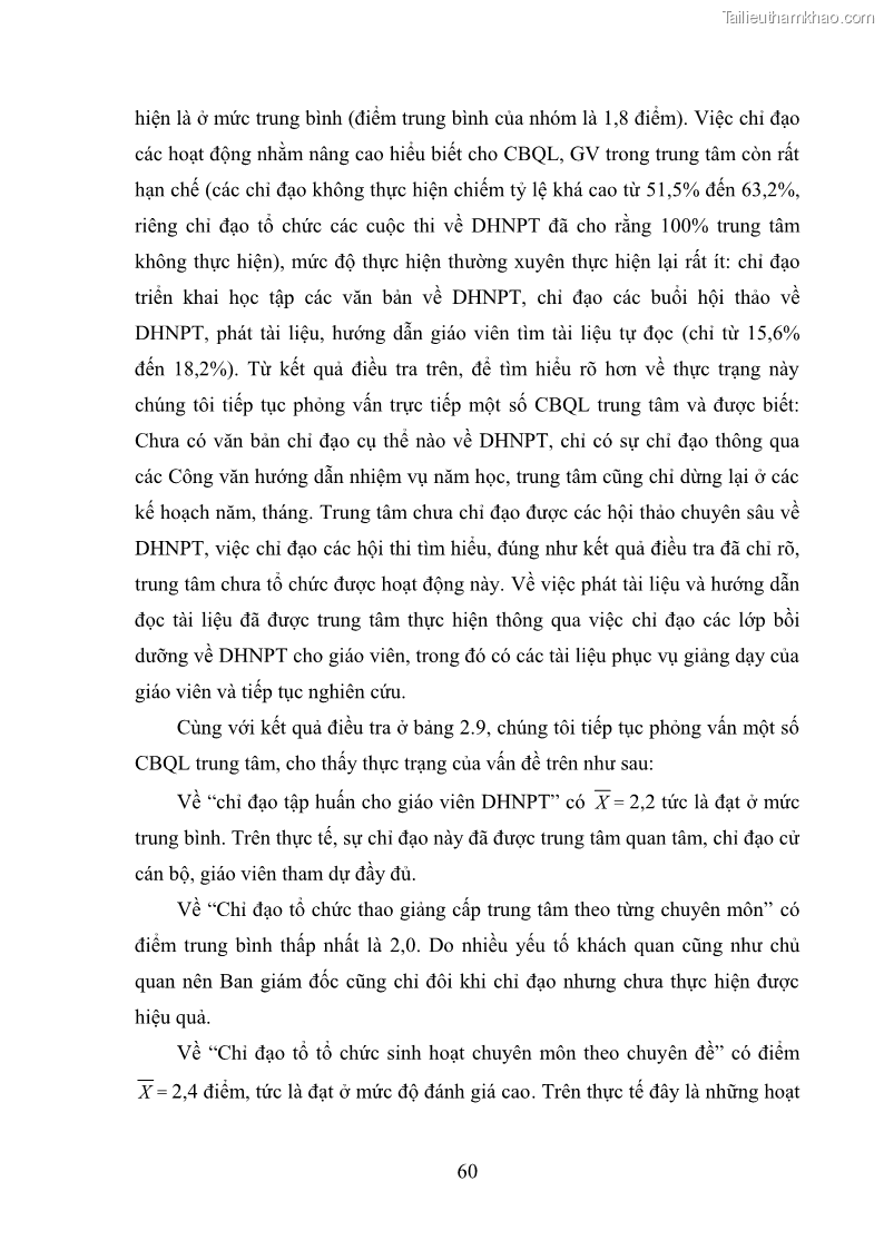 Luận văn thạc sĩ khoa học giáo dục Quản lý dạy học nghề phổ thông tại Trung tâm giáo dục nghề nghiệp - Giáo dục thường xuyên huyện Hòa An, tỉnh Cao Bằng - 6 Trang 71
