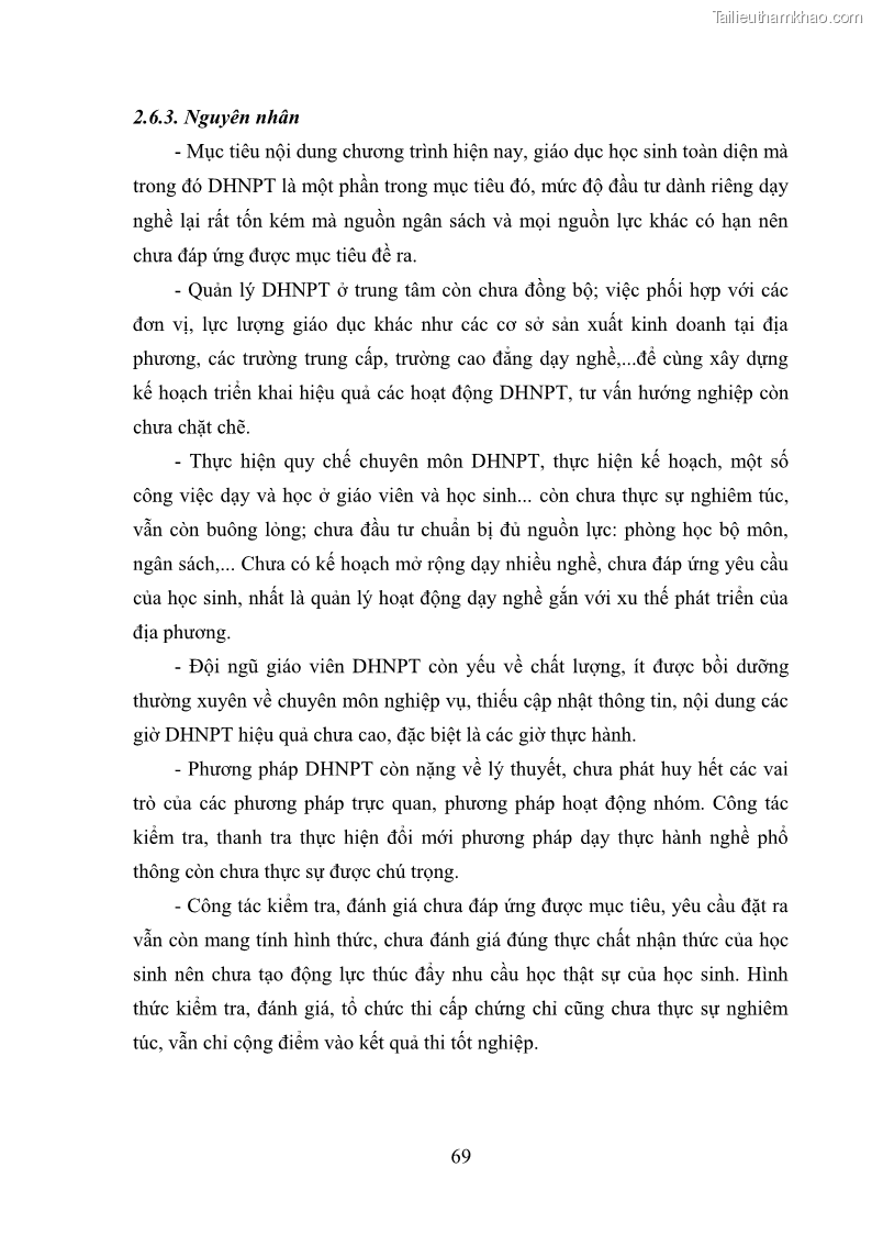 Luận văn thạc sĩ khoa học giáo dục Quản lý dạy học nghề phổ thông tại Trung tâm giáo dục nghề nghiệp - Giáo dục thường xuyên huyện Hòa An, tỉnh Cao Bằng - 7 Trang 80