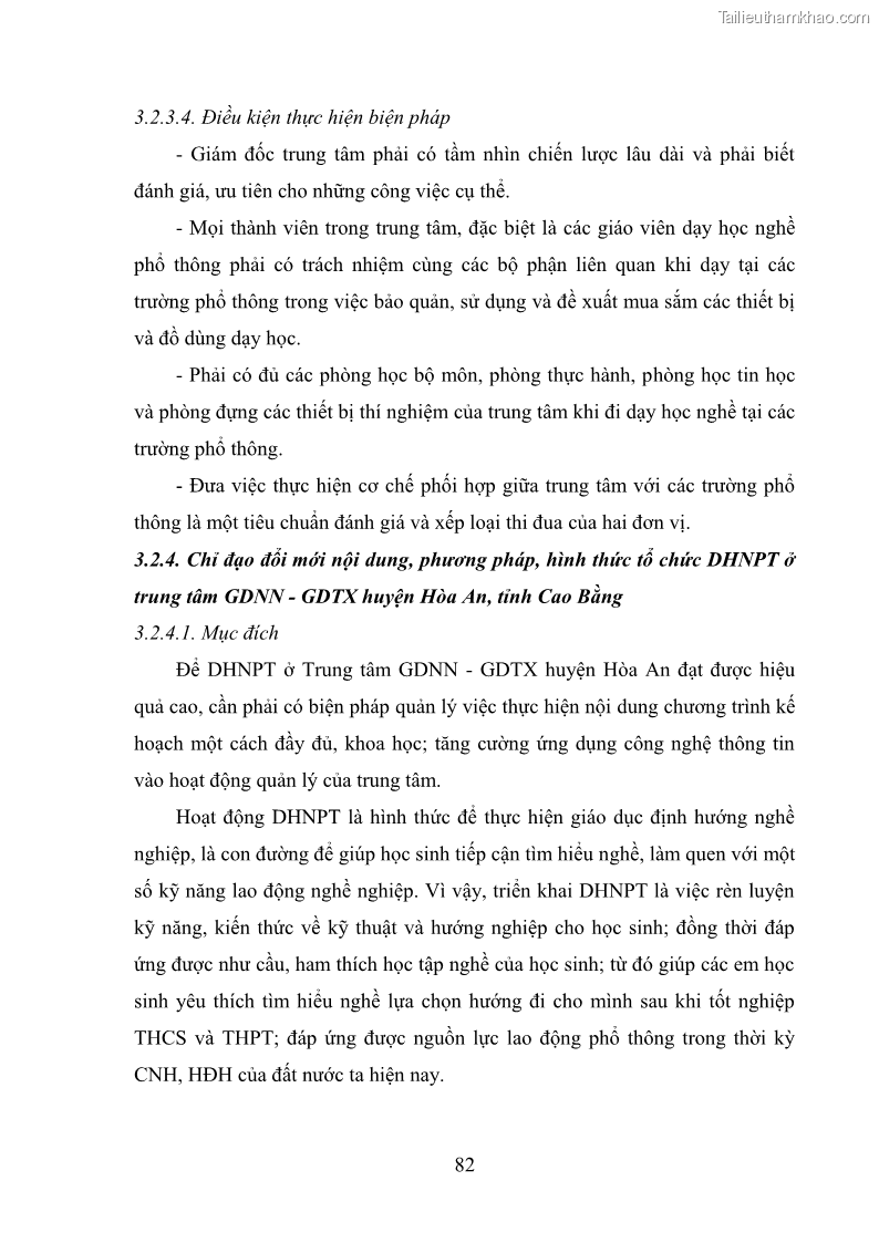 Luận văn thạc sĩ khoa học giáo dục Quản lý dạy học nghề phổ thông tại Trung tâm giáo dục nghề nghiệp - Giáo dục thường xuyên huyện Hòa An, tỉnh Cao Bằng - 8 Trang 93
