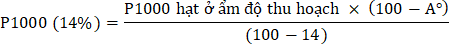 Trong đó A° là ẩm độ hạt khi thu hoạch 2 3 2 2 Thí nghiệm đánh giá hiệu 2