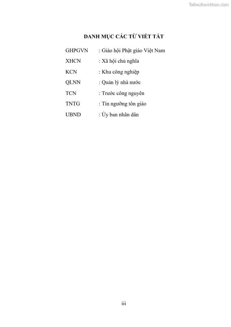Luận văn thạc sĩ quản lý công Quản lý nhà nước đối với hoạt động của Đạo Phật trên địa bàn tỉnh Vĩnh Phúc - 1 Trang 5