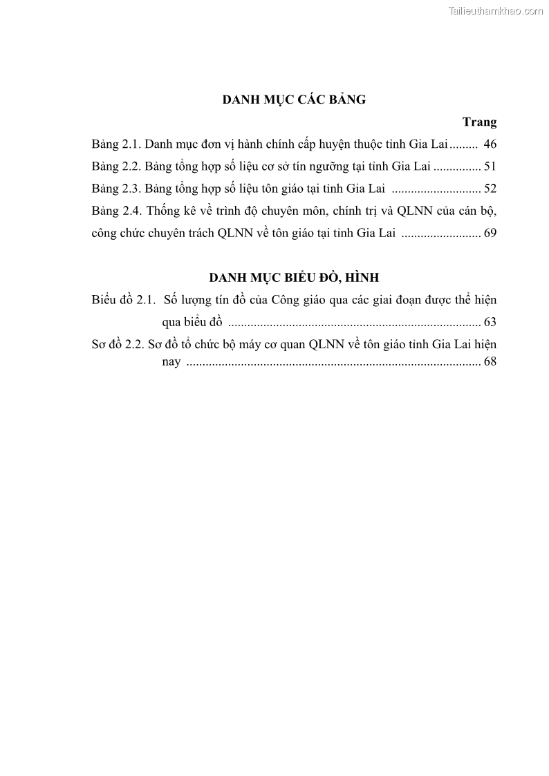 Luận văn thạc sĩ quản lý công Quản lý nhà nước đối với hoạt động của Công giáo trên địa bàn tỉnh Gia Lai - 1 Trang 9