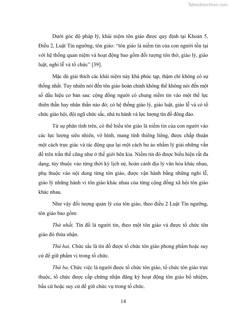 Luận văn thạc sĩ quản lý công Quản lý nhà nước đối với hoạt động của Đạo Phật trên địa bàn tỉnh Vĩnh Phúc - 2 Trang 22
