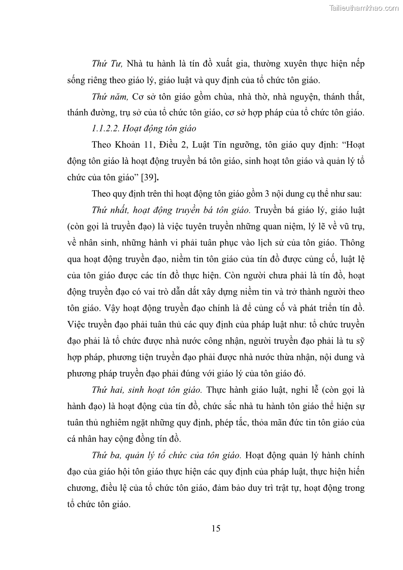 Luận văn thạc sĩ quản lý công Quản lý nhà nước đối với hoạt động của Đạo Phật trên địa bàn tỉnh Vĩnh Phúc - 2 Trang 23
