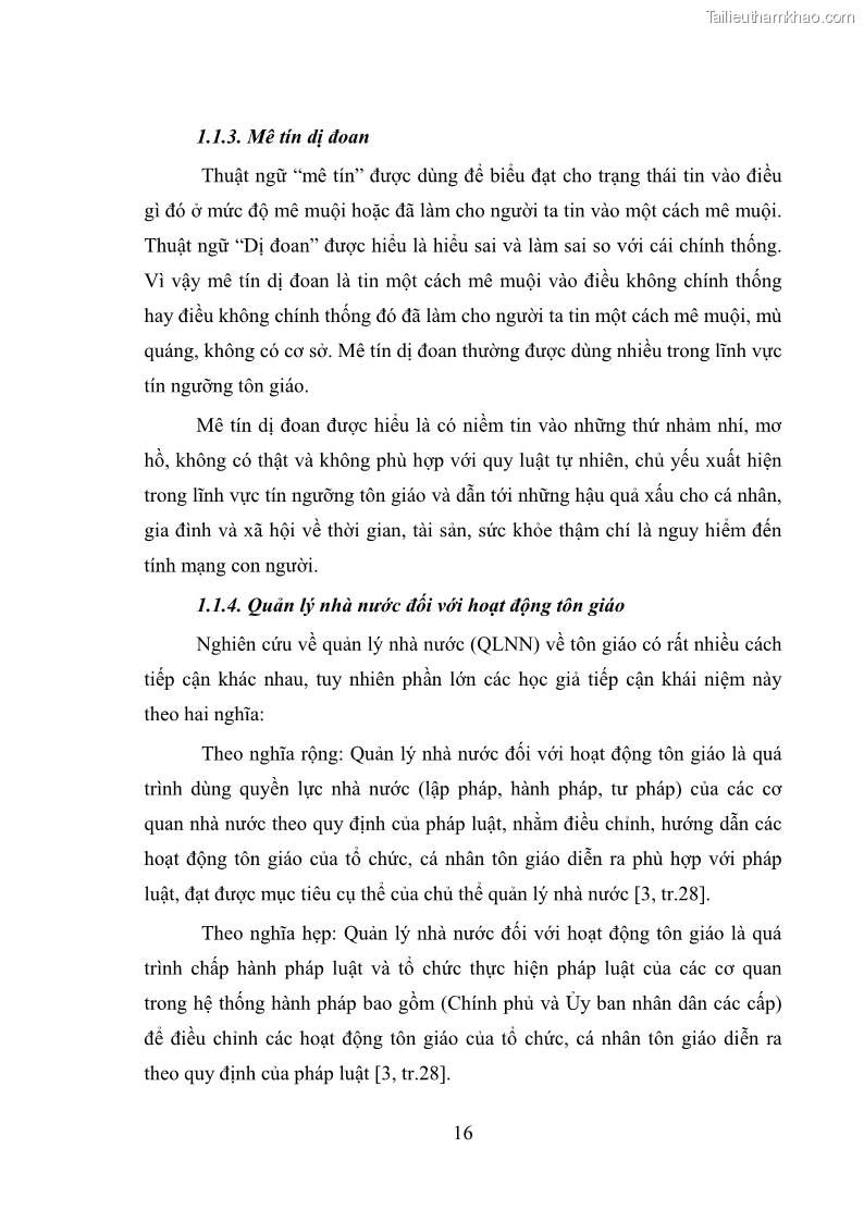 Luận văn thạc sĩ quản lý công Quản lý nhà nước đối với hoạt động của Đạo Phật trên địa bàn tỉnh Vĩnh Phúc - 2 Trang 24
