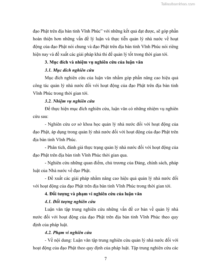 Luận văn thạc sĩ quản lý công Quản lý nhà nước đối với hoạt động của Đạo Phật trên địa bàn tỉnh Vĩnh Phúc - 2 Trang 15