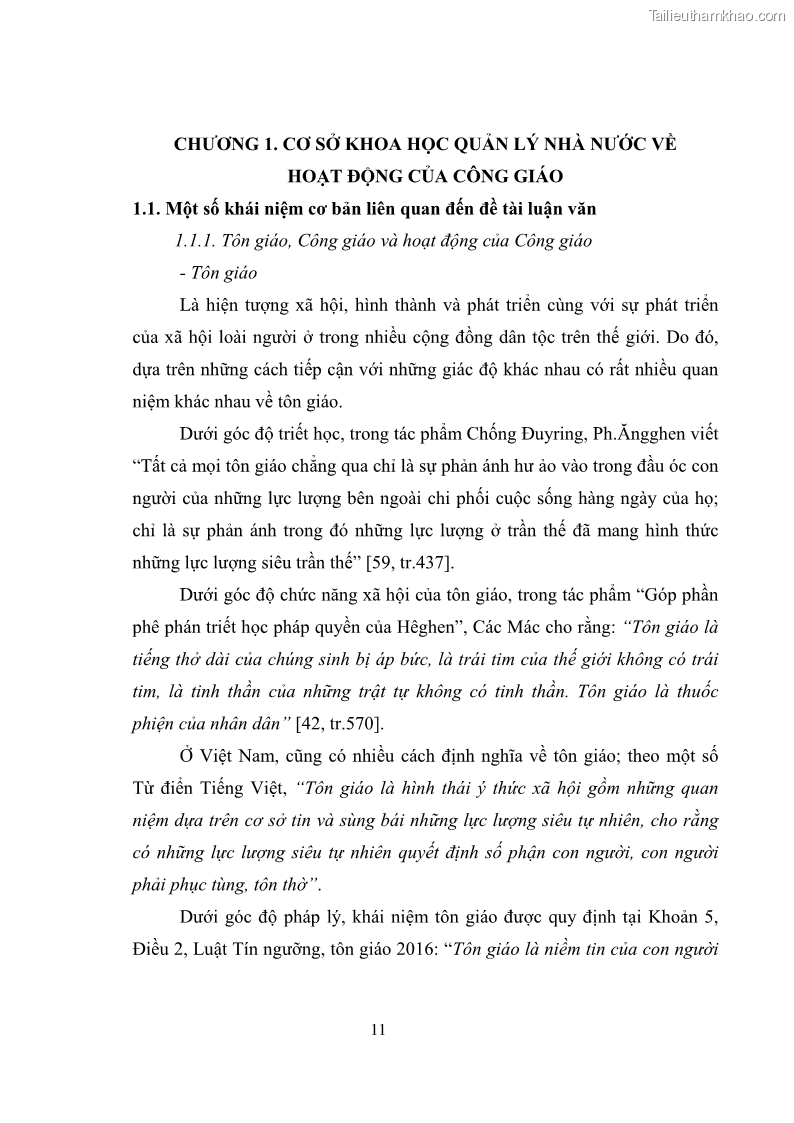 Luận văn thạc sĩ quản lý công Quản lý nhà nước đối với hoạt động của Công giáo trên địa bàn tỉnh Gia Lai - 2 Trang 20