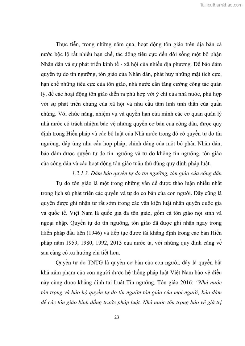 Luận văn thạc sĩ quản lý công Quản lý nhà nước đối với hoạt động của Công giáo trên địa bàn tỉnh Gia Lai - 3 Trang 32