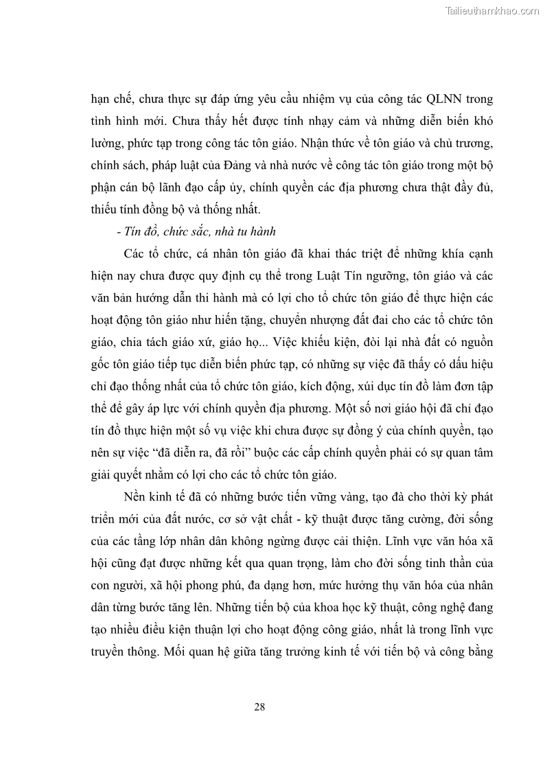 Luận văn thạc sĩ quản lý công Quản lý nhà nước đối với hoạt động của Công giáo trên địa bàn tỉnh Gia Lai - 4 Trang 37