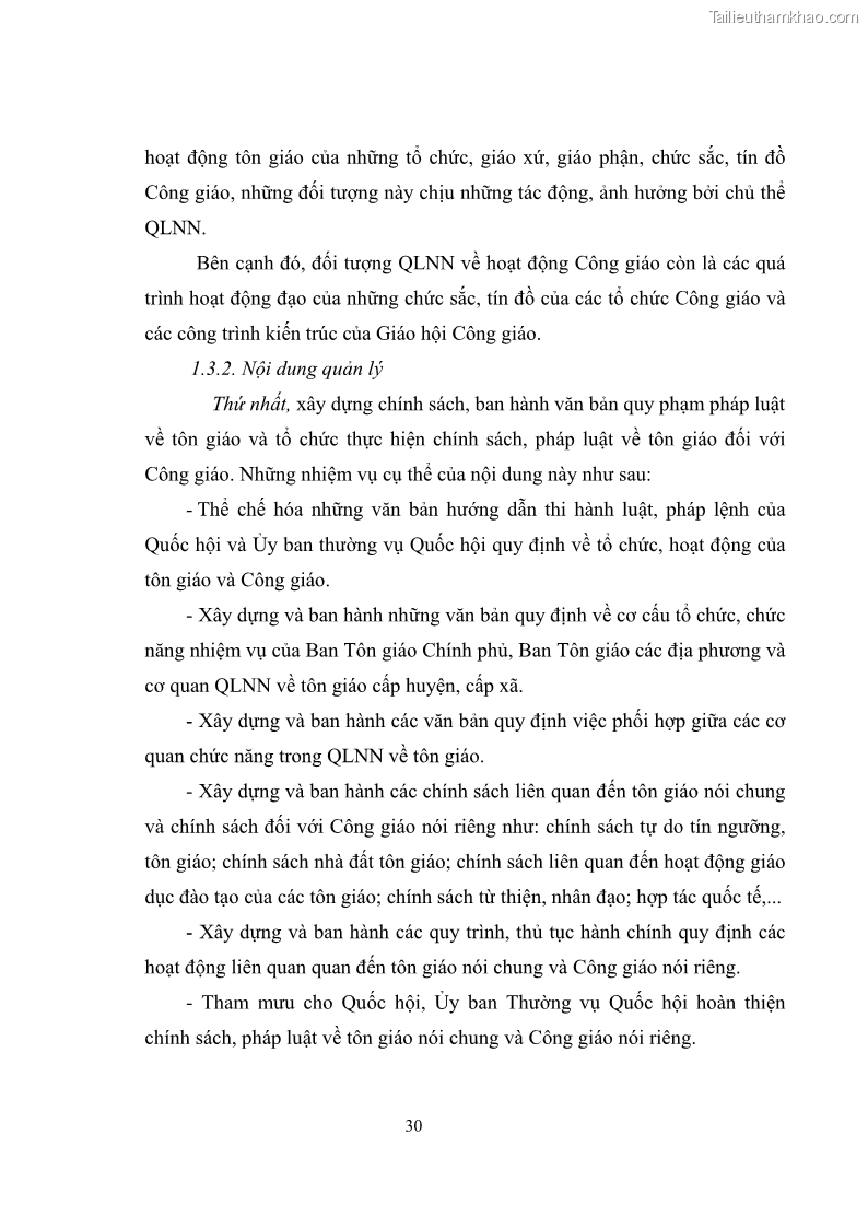 Luận văn thạc sĩ quản lý công Quản lý nhà nước đối với hoạt động của Công giáo trên địa bàn tỉnh Gia Lai - 4 Trang 39