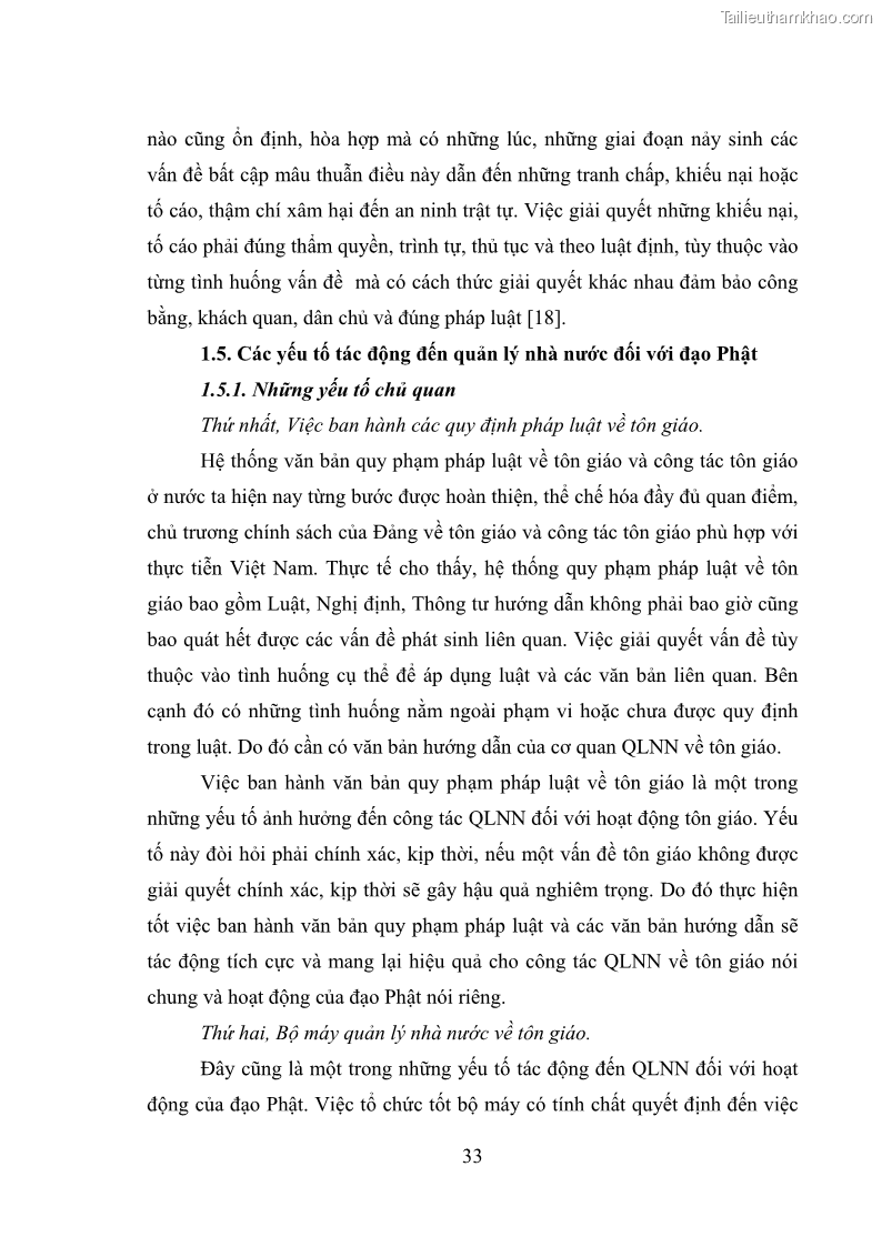 Luận văn thạc sĩ quản lý công Quản lý nhà nước đối với hoạt động của Đạo Phật trên địa bàn tỉnh Vĩnh Phúc - 4 Trang 41