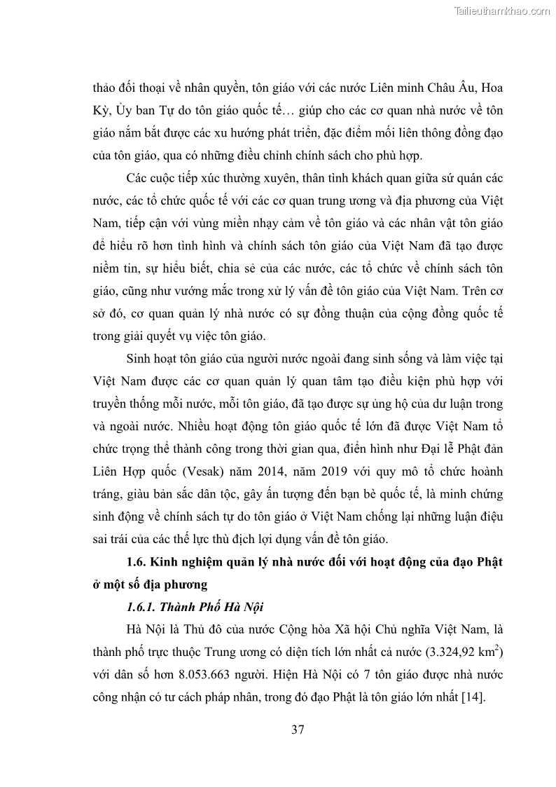 Luận văn thạc sĩ quản lý công Quản lý nhà nước đối với hoạt động của Đạo Phật trên địa bàn tỉnh Vĩnh Phúc - 4 Trang 45