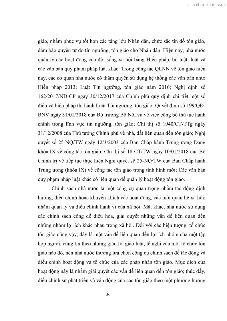 Luận văn thạc sĩ quản lý công Quản lý nhà nước đối với hoạt động của Công giáo trên địa bàn tỉnh Gia Lai - 4 Trang 45