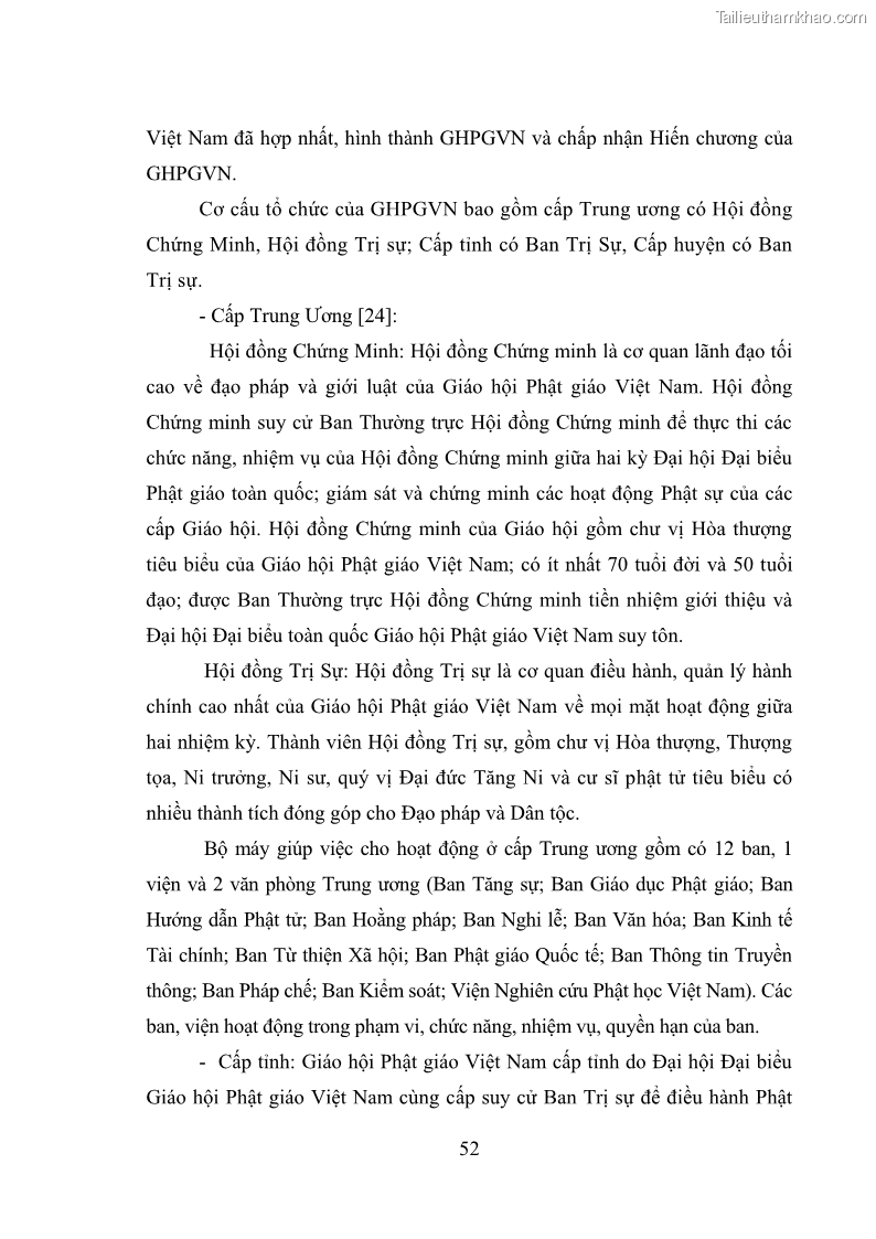 Luận văn thạc sĩ quản lý công Quản lý nhà nước đối với hoạt động của Đạo Phật trên địa bàn tỉnh Vĩnh Phúc - 5 Trang 60