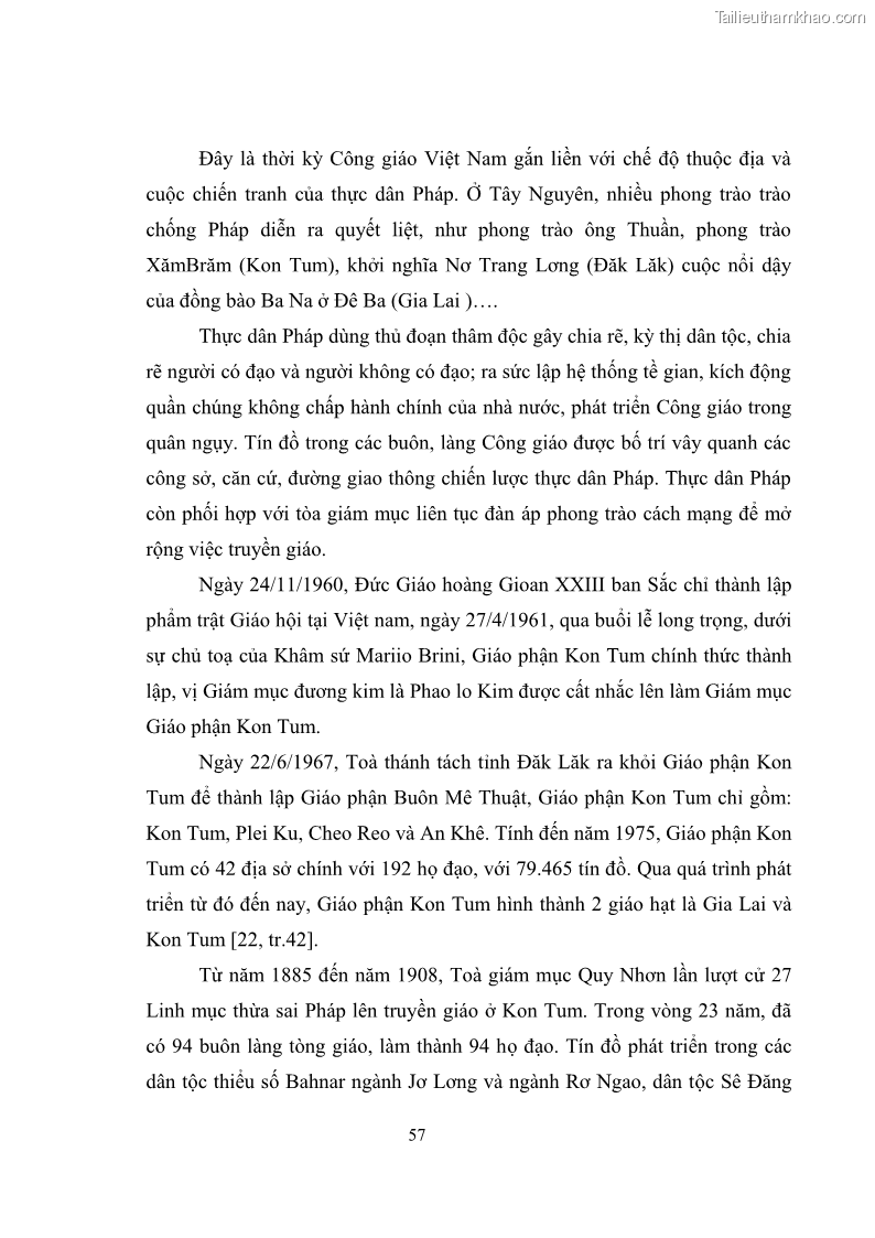 Luận văn thạc sĩ quản lý công Quản lý nhà nước đối với hoạt động của Công giáo trên địa bàn tỉnh Gia Lai - 6 Trang 66