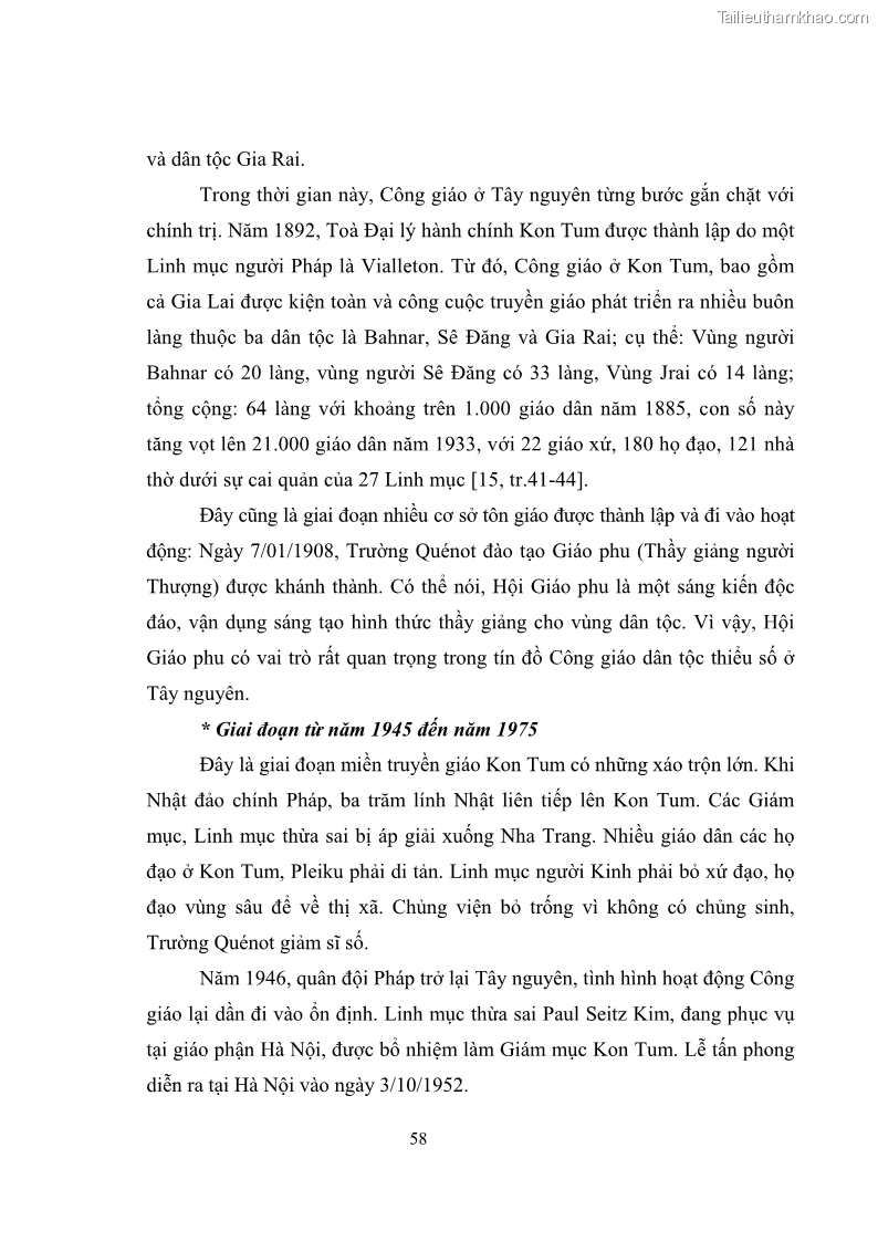 Luận văn thạc sĩ quản lý công Quản lý nhà nước đối với hoạt động của Công giáo trên địa bàn tỉnh Gia Lai - 6 Trang 67