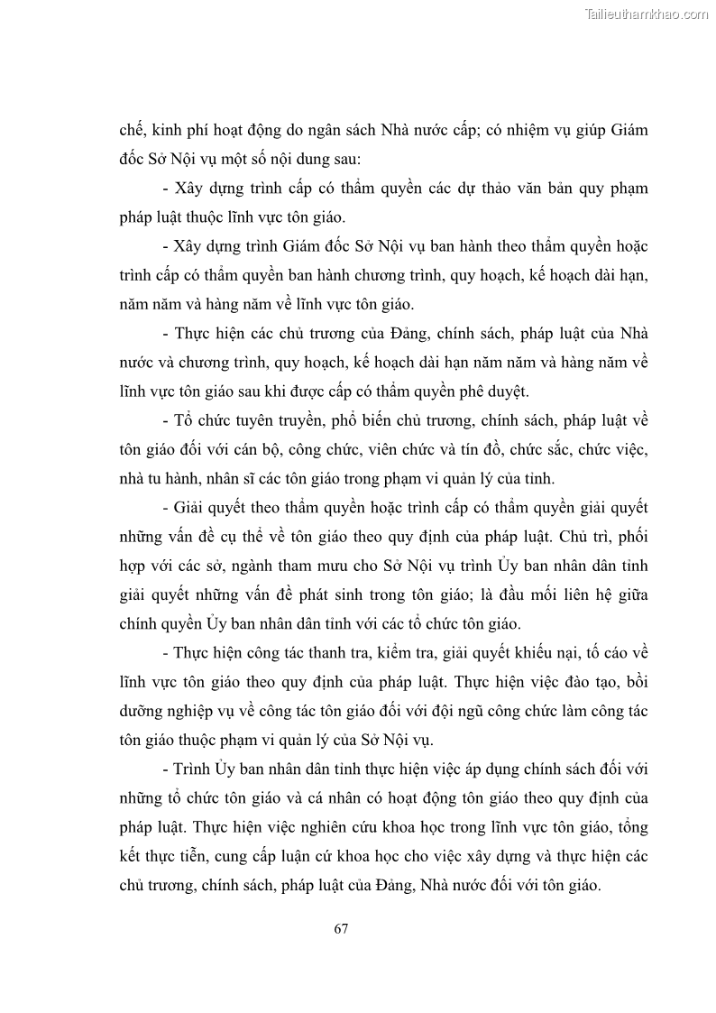 Luận văn thạc sĩ quản lý công Quản lý nhà nước đối với hoạt động của Công giáo trên địa bàn tỉnh Gia Lai - 7 Trang 76