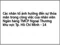 Các nhân tố ảnh hưởng đến sự thỏa mãn trong công việc của nhân viên Ngân hàng TMCP Ngoại Thương khu vực Tp. Hồ Chí Minh - 14