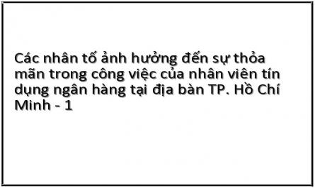 Các nhân tố ảnh hưởng đến sự thỏa mãn trong công việc của nhân viên tín dụng ngân hàng tại địa bàn TP. Hồ Chí Minh - 1