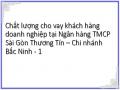Chất lượng cho vay khách hàng doanh nghiệp tại Ngân hàng TMCP Sài Gòn Thương Tín – Chi nhánh Bắc Ninh