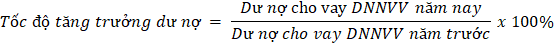 Chỉ tiêu này phản ánh mức độ tăng trưởng hoạt động cho vay đối với đối 2