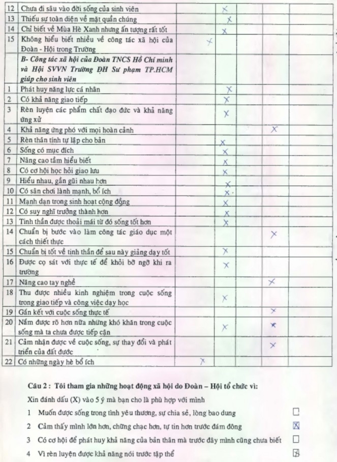 PHIẾU TRƯNG CẦU Ý KIẾN 2