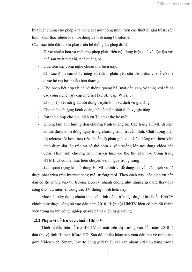 Luận văn thạc sĩ công nghệ thông tin Nghiên cứu mô hình truyền hình lai ghép HbbTV và xây dựng ứng dụng minh họa - 2 Trang 16
