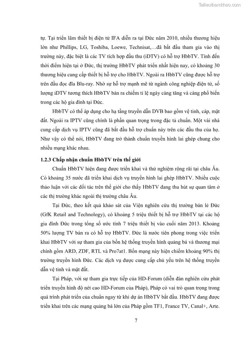 Luận văn thạc sĩ công nghệ thông tin Nghiên cứu mô hình truyền hình lai ghép HbbTV và xây dựng ứng dụng minh họa - 2 Trang 17