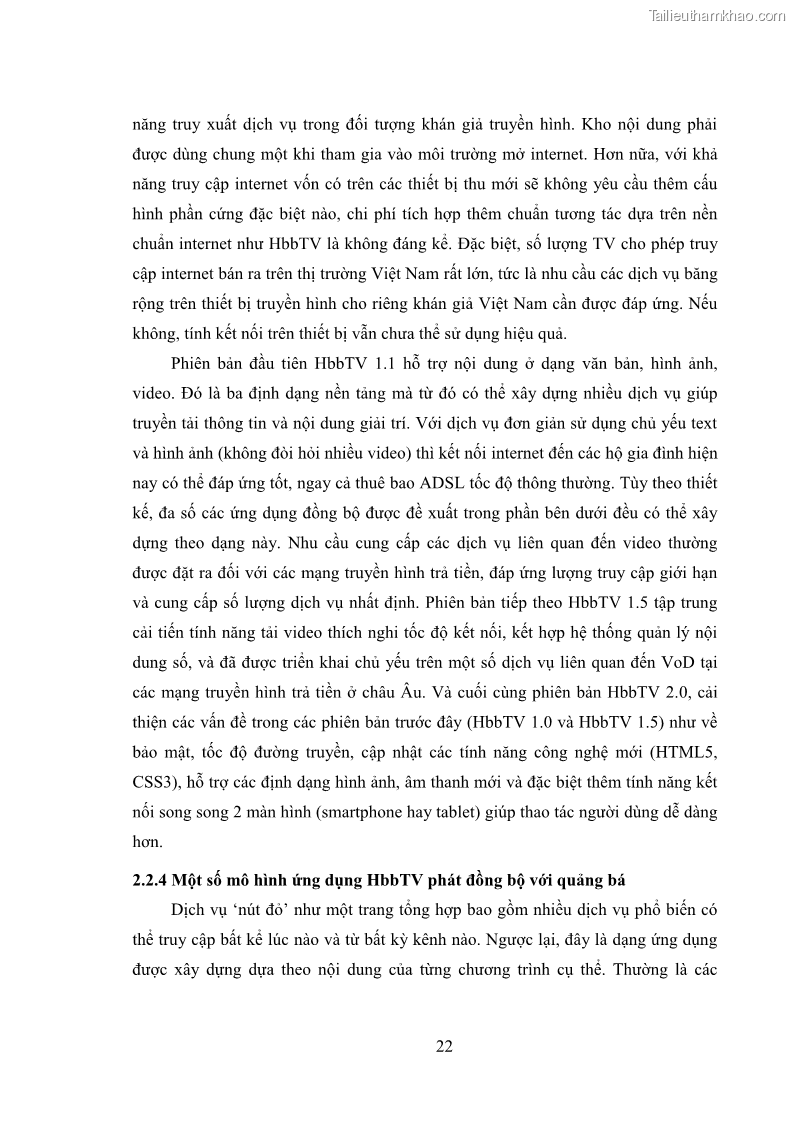 Luận văn thạc sĩ công nghệ thông tin Nghiên cứu mô hình truyền hình lai ghép HbbTV và xây dựng ứng dụng minh họa - 3 Trang 32