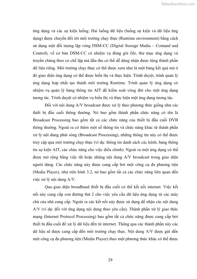 Luận văn thạc sĩ công nghệ thông tin Nghiên cứu mô hình truyền hình lai ghép HbbTV và xây dựng ứng dụng minh họa - 4 Trang 39