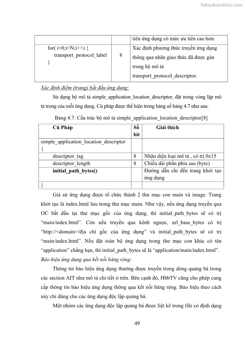 Luận văn thạc sĩ công nghệ thông tin Nghiên cứu mô hình truyền hình lai ghép HbbTV và xây dựng ứng dụng minh họa - 5 Trang 59