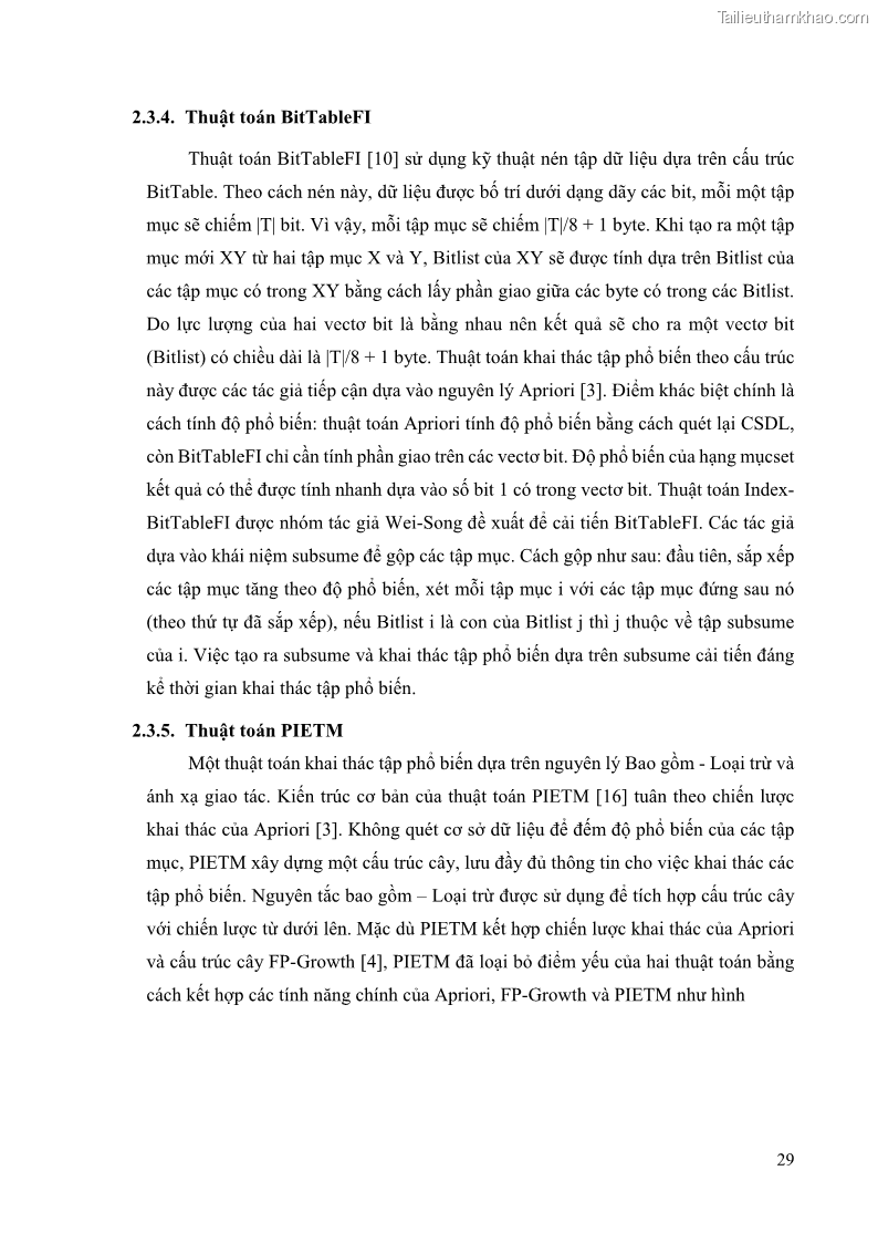 Luận văn thạc sĩ công nghệ thông tin Phương pháp khai thác theo chiều ngang để trích xuất các tập phổ biến - 4 Trang 42